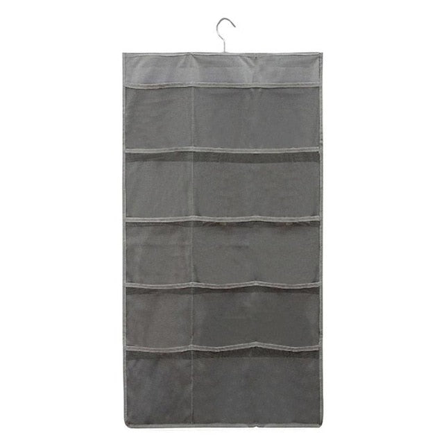 15/30 Grids Double Sided Wall Hanging Storage Bag Oxford Cloth Bra Underwear Organizer Mesh Storage Bags Closet Organizer