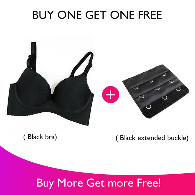 New Fashion Lady Solid Bras Women Push Up Bra Deep V Sexy Brassiere Seamless Bras 2019